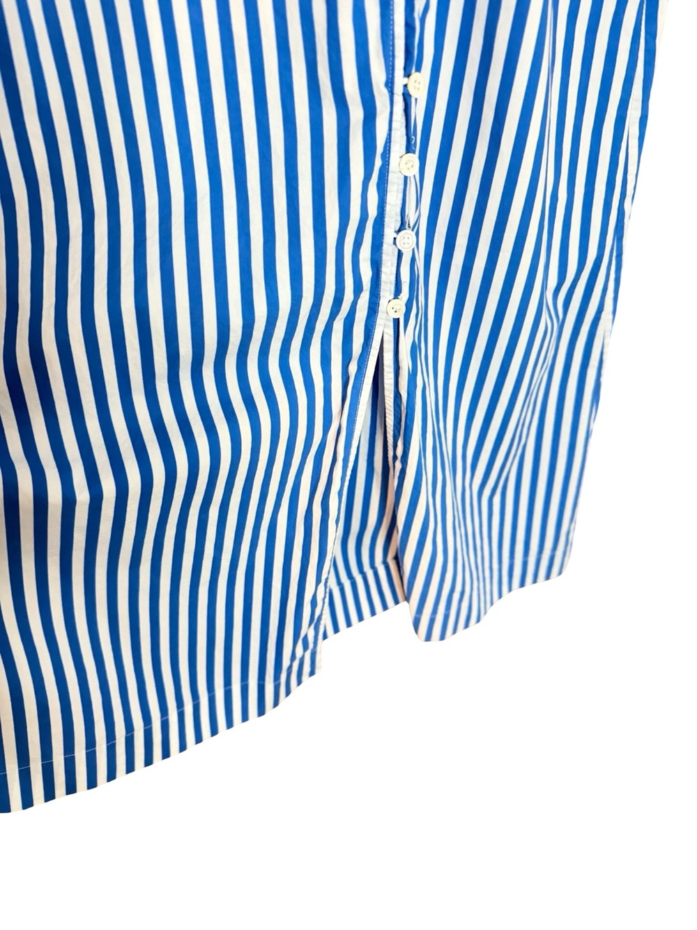Frame Blue Striped Dress Size Large 100% Organic Cotton - Picture 4 of 9